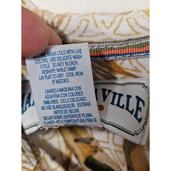 Margaritaville Hawaiian Shirt Mens XL Button Up Bird of Paradise Beach Resort - Picture 5 of 8